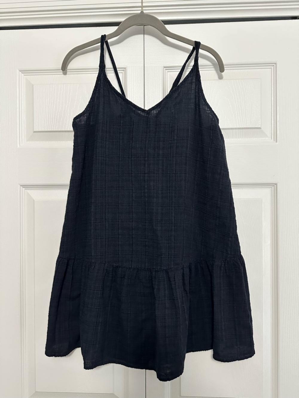 Rip Curl‎ Gauze Tie-back Ruffle Hem Swim Cover-up in Black Size XL VGUC